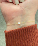 14K Gold Cremation Bracelet, Gemstone Bracelet For Ashes, Human Cremains Jewelry, Pet Cremains Bracelet