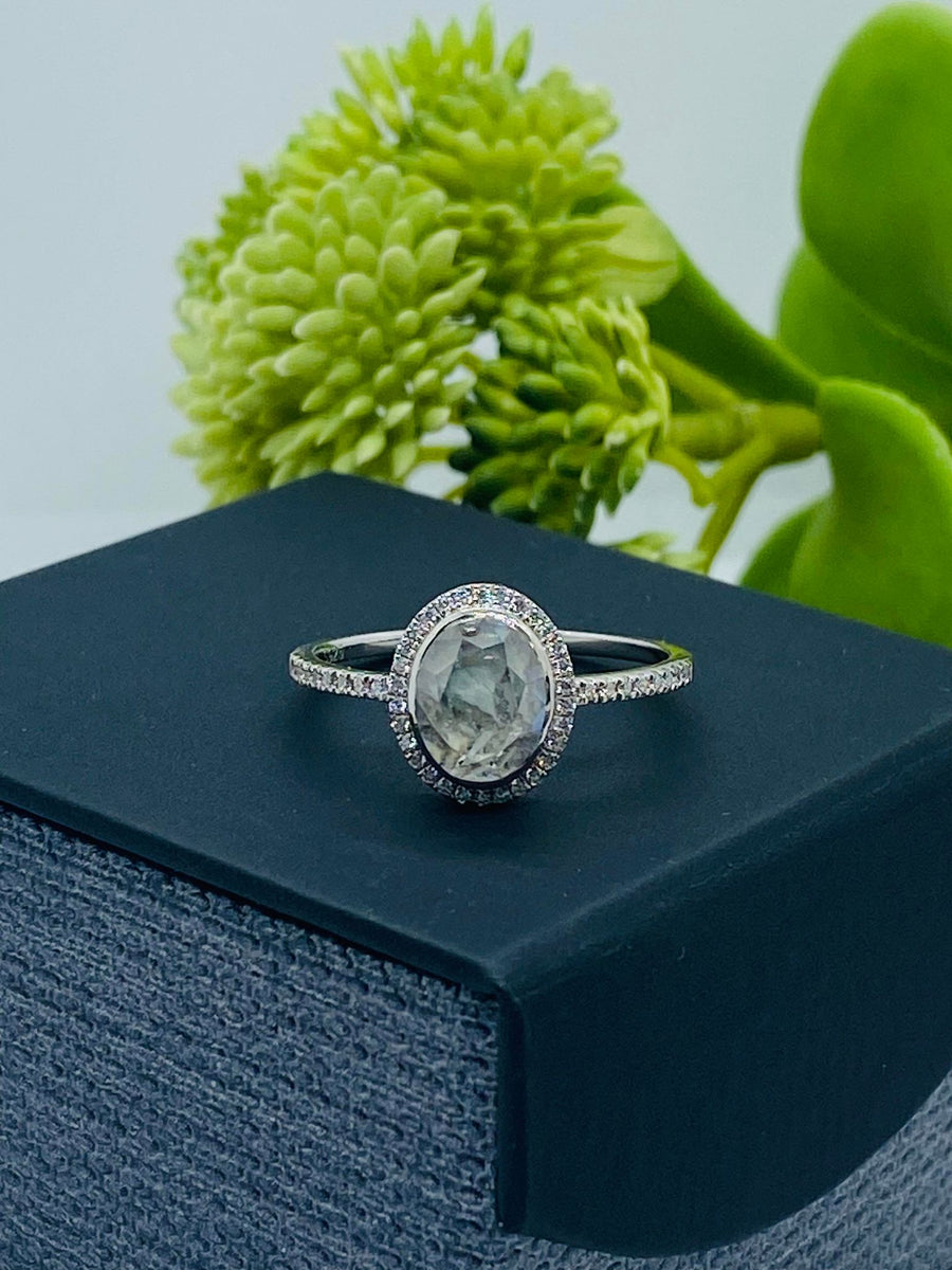 White gold store ashes ring