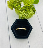 14K Solid Gold Cremation Ring, Multi Stone Human Ashes Ring, Pet Ashes Ring, Dainty Half Band Ring With Hidden Ashes, Memorial Ring