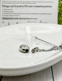 Forget-Me-Not Urn Necklace, Necklace For Ashes, Human Ashes Jewelry, Pet Cremains Necklace, Gold, Silver
