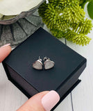 Cremation Earrings, Heart Earrings With Ashes, Human Remains Jewelry, Pet Cremains Earrings, Memorial Jewelry