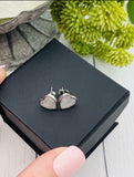 Cremation Earrings, Heart Earrings With Ashes, Human Remains Jewelry, Pet Cremains Earrings, Memorial Jewelry
