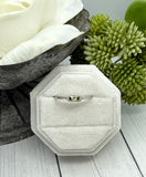 SILVER Cremation Ring, Birthstone Gemstone Ring With Ashes, Human Ashes Ring, Pet Cremains Jewelry, Baguette Style