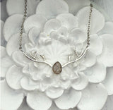 Cremation Necklace, Deer Antler Pendant With Ashes, Human Ashes Jewelry, Stag Necklace, Cremains Pendant