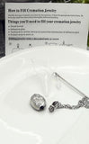 Forget-Me-Not Urn Necklace, Necklace For Ashes, Human Ashes Jewelry, Pet Cremains Necklace, Gold, Silver