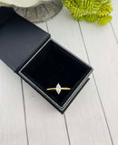 Dainty Marquise Cremation Ring, Gold Ring For Human Ashes, Pet Cremains, Silver Memorial Ring