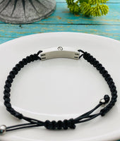 Men's Cremation Bracelet, Unisex Jewelry For Ashes, Urn Bracelet For Cremains, Pet Loss, Human Ashes, Rope Bracelet