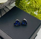 Cremation Earrings, Heart Earrings With Ashes, Human Remains Jewelry, Pet Cremains Earrings, Memorial Jewelry