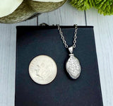 Forget-Me-Not Urn Necklace, Necklace For Ashes, Human Ashes Jewelry, Pet Cremains Necklace, Gold, Silver