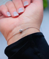 Listing For Stephanie Loria (replacement sterling silver cremation bracelet, 4mm gemstone)