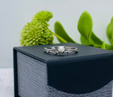 Cremation Ring, Dainty Sterling Silver Memorial Ring With Ashes,