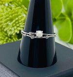 Cremation Ring, Dainty Sterling Silver Memorial Ring With Ashes,