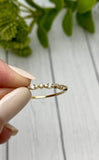 14K Solid Gold Cremation Ring, Dainty Half Band Memorial Ring, Human Ashes Jewelry, Pet Cremains Jewelry