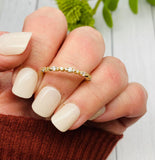 14K Solid Gold Cremation Ring, Dainty Half Band Memorial Ring, Human Ashes Jewelry, Pet Cremains Jewelry