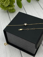 14K Gold Cremation Bracelet, Gemstone Bracelet For Ashes, Human Cremains Jewelry, Pet Cremains Bracelet