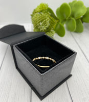 14K Solid Gold Cremation Ring, Dainty Half Band Memorial Ring, Human Ashes Jewelry, Pet Cremains Jewelry