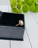 Oval Cremation Ring, Rose Gold or Silver, Memorial Ring With Ashes