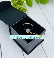 Cremation Ring, 7x9 Moissanite Memorial Ring, Sterling Silver, 14K Solid Gold, 14K Rose Gold, 14K White Gold, Human Ashes Ring, Visible Ashes Jewelry