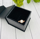 Cremation Ring, Human Ashes Ring, Silver or Rose Gold, Leaf Accents, Memorial Ring