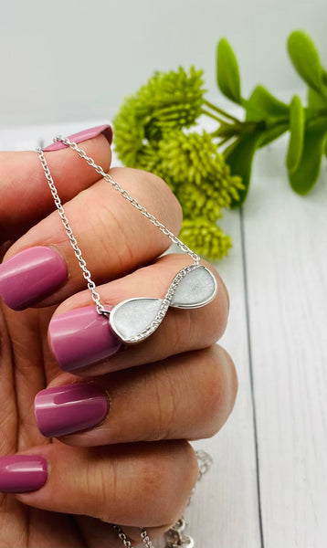Infinity Cremation Necklace, Sterling Silver Ashes Necklace, Human Ashes, Pet Cremains