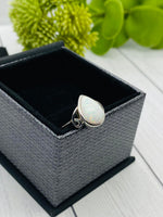 Opal Cremation Ring, Teardrop Shape Ring For Ashes, Hidden Ashes Ring, Human Ashes, Pet Ashes