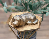 Pet Cremains Figurine, Cat or Dog Memorial Statue, Pet Loss Gift, Sleeping Dog, Curled Up Cat, Custom Cremation Keepsake With Ashes