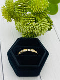 14K Solid Gold Cremation Ring, Multi Stone Human Ashes Ring, Pet Ashes Ring, Dainty Half Band Ring With Hidden Ashes, Memorial Ring