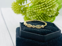 14K Solid Gold Cremation Ring, Multi Stone Human Ashes Ring, Pet Ashes Ring, Dainty Half Band Ring With Hidden Ashes, Memorial Ring
