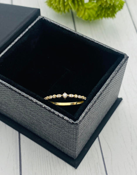 14K Gold Cremation Ring, Dainty Gold Ashes Ring with Center Stone, Human Ashes, Pet Ashes, Cremains Ring