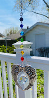 Angel Wing Suncatcher, Rainbow Bridge Gift, Pet Loss, Rainbow Baby, Miscarriage Gift, Sympathy Gift, Unique Memorial Present