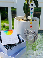 Angel Wing Suncatcher, Rainbow Bridge Gift, Pet Loss, Rainbow Baby, Miscarriage Gift, Sympathy Gift, Unique Memorial Present