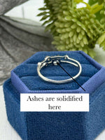 SALE! Dainty Cremation Ring With Ashes, Human Cremains Ring, Pet Ash Jewelry, Hidden Ashes