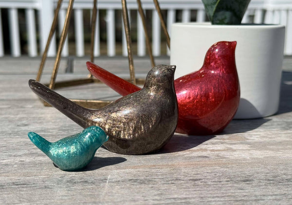 Bird Cremation Figurine, Bird Statue With Ashes, Human Ashes, Pet Cremains, Personalized Colors, Memorial Gift