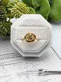Gold Urn Ring, Flower Ring For Ashes, Human Ashes Jewelry, Fill-At-Home, Funnel Kit, Pet Cremains Ring, Gold Rose Ring