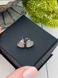 Cremation Earrings, Heart Earrings With Ashes, Human Remains Jewelry, Pet Cremains Earrings, Memorial Jewelry