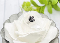 Black Rose Cremation Ring, Ash Urn Flower Ring, Silver Rose Ring For Cremains, Pet Loss Jewelry, Human Ash Ring, Fill At Home