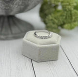 Cremation Ashes Ring, Diamond Memorial Ring, 14K Gold, Rose Gold, Sterling Silver, Half Band Ring With Ashes, Human Ashes Ring, Memorial Ring Band