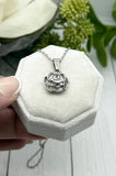 Flower Urn Necklace, Pendant For Ashes, Human Ashes Necklace, Pet Cremains Pendant, Gold, Silver, Stainless Steel