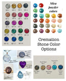 Cremation Necklace, Birthstone Pendant With Ashes, Human Ash Necklace, Pet Cremains Necklace