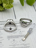 Heart Urn Ring, Engraved Name Ring, Human Ashes, Pet Cremains Jewelry, Stainless Steel Personalized Ring
