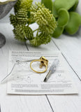 Gold Urn Ring, Flower Ring For Ashes, Human Ashes Jewelry, Fill-At-Home, Funnel Kit, Pet Cremains Ring, Gold Rose Ring