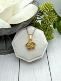 Flower Urn Necklace, Pendant For Ashes, Human Ashes Necklace, Pet Cremains Pendant, Gold, Silver, Stainless Steel