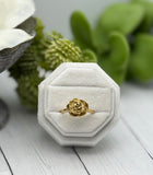 Gold Urn Ring, Flower Ring For Ashes, Human Ashes Jewelry, Fill-At-Home, Funnel Kit, Pet Cremains Ring, Gold Rose Ring