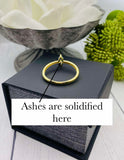 Dainty Marquise Cremation Ring, Gold Ring For Human Ashes, Pet Cremains, Silver Memorial Ring