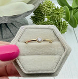 Gold Cremation Ring, Dainty 4mm 14/20K Gold Filled Ashes Ring, Human Ashes Jewelry, Pet Cremains Ring