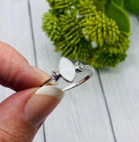 Cremation Ring, Moon Ring With Ashes, Human Ashes Ring, Pet Ashes Jewelry, Memorial Ring