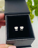 Cremation Earrings, Tiny Heart Earrings With Ashes, Human Remains Jewelry, Pet Cremains Earrings, Memorial Jewelry