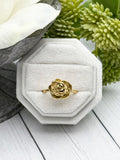 Gold Urn Ring, Flower Ring For Ashes, Human Ashes Jewelry, Fill-At-Home, Funnel Kit, Pet Cremains Ring, Gold Rose Ring