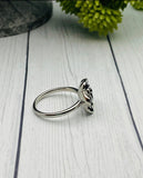 Black Rose Cremation Ring, Ash Urn Flower Ring, Silver Rose Ring For Cremains, Pet Loss Jewelry, Human Ash Ring, Fill At Home