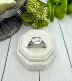 Heart Urn Ring, Engraved Name Ring, Human Ashes, Pet Cremains Jewelry, Stainless Steel Personalized Ring